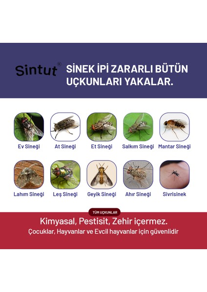 Ahırlar ve Kapalı Alanlar Için Yapışkanlı Sinek Tuzağı, Sinek Ipi 500 Metre, Uv Işıklarına Dayanıklı modelleri