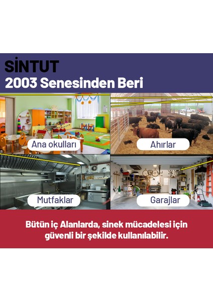 Ahırlar ve Kapalı Alanlar Için Yapışkanlı Sinek Tuzağı, Sinek Ipi 500 Metre, Uv Işıklarına Dayanıklı fırsatları