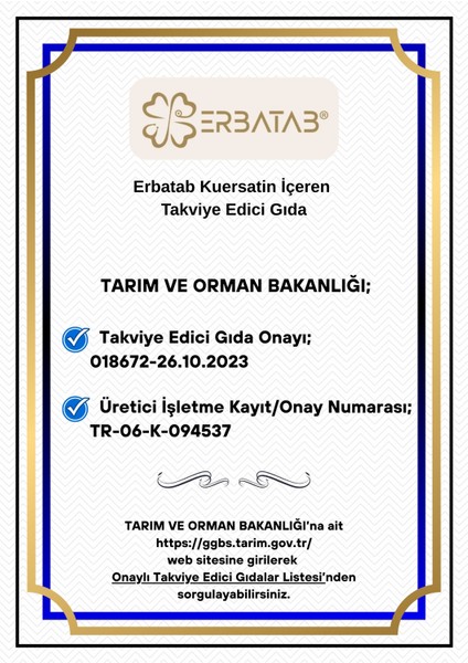 Quercetin 30 Kapsül 250 mg Serbest Radikallere Karşı Kuersetin Desteği