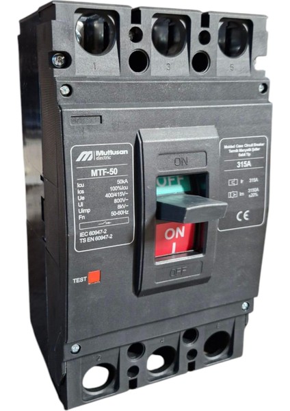 315A 3p 50KA Termik Manyetik Şalter - Sabit Tip