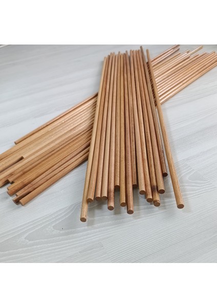 Cilalı Kayın Kavela Çubuk 10 mm 90 cm 10 Adet Çubuk