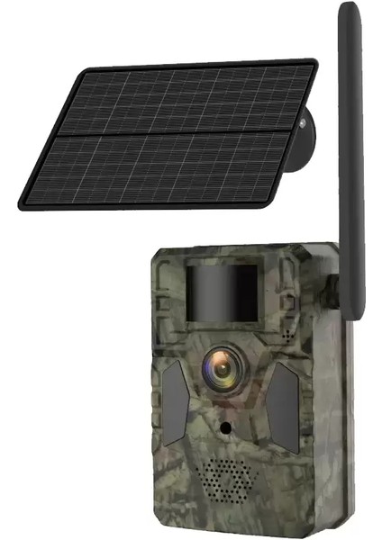 4 Mp Full Hd 4g Solar Sim Kartlı Gprs+ Black LED Fotokapan Ir Ip Kamera