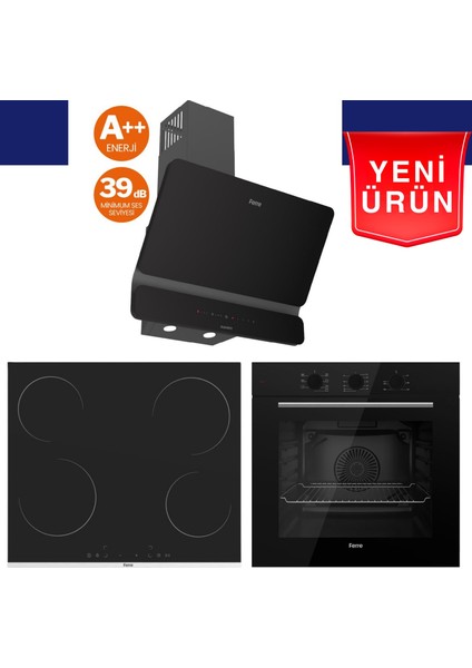 Sorello Ultra Sessiz Vitroseramik Elektrikli Ankastre Set (QBL62CS + Ms 261+ D080 -Sa )