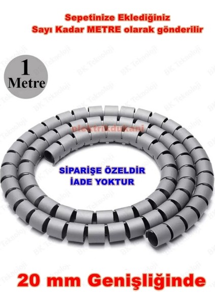 20Q Kablo Toplama Spirali Gri
