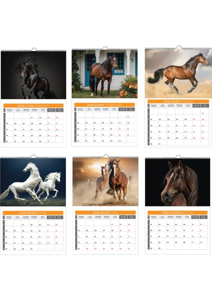 2026 Hors At Duvar Takvimi indirimleri