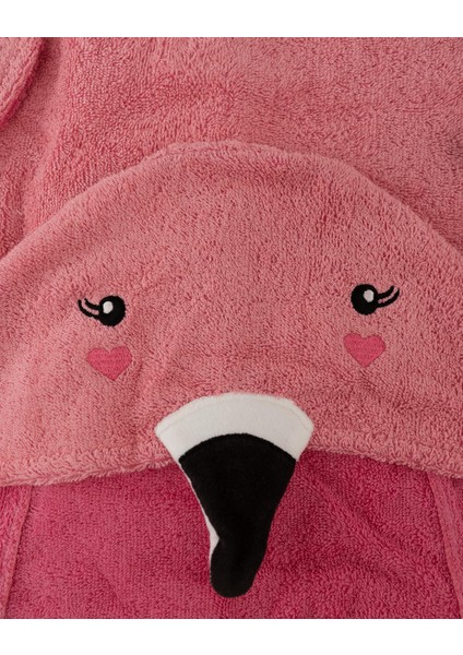 Flamingo Figürlü Kapüşonlu Kundak Havlu & Bebek Banyo Havlusu modelleri