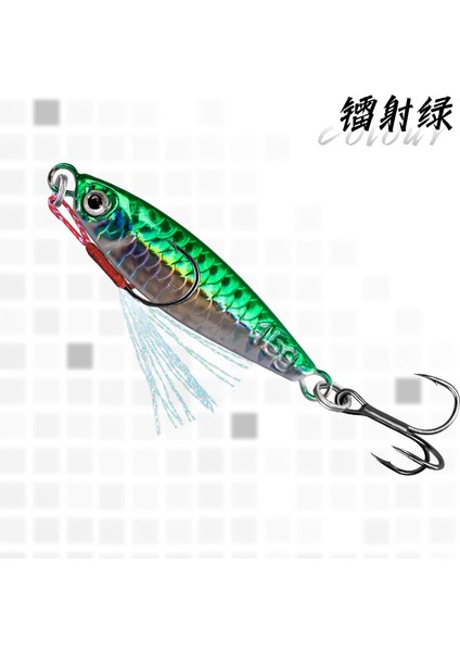 Balık Pulu Desen Yol Cazibesi Uzun Döküm Aşağı Yüzen Mavi Küçük Demir Plaka Payetler Cazibesi Deniz Balıkçılığı Sahte Yem Yol Cazibesi (Yurt Dışından)