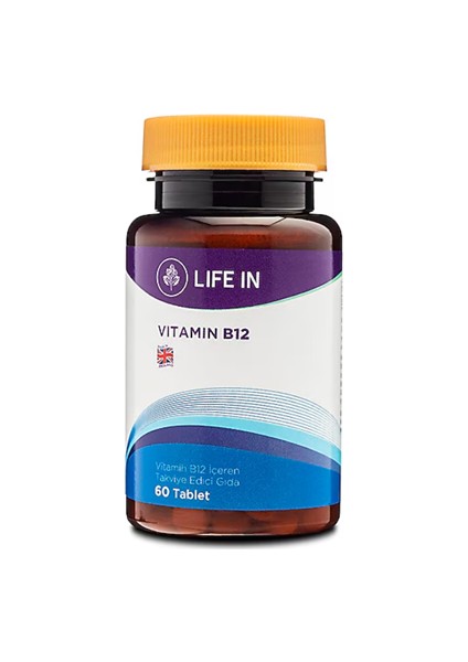 B12 Vitamin Tablet – Enerji ve Sinir Sistemi Desteği, 60 Tablet