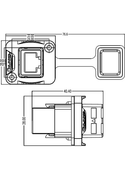 YT-RJ45-JSX-05-003 Su Geçirmez Ethernet Konnektörü - Dişi fiyatları