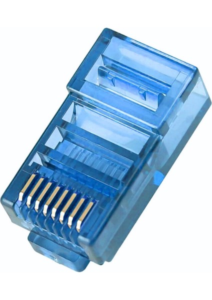 RJ45 Cat5 Cat6 8P8C Erkek Soket - Mavi
