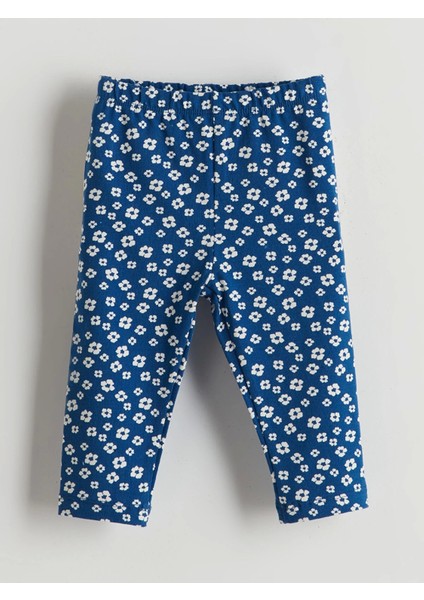 Lcw Baby Bej Bisiklet Yaka Çiçekli Kız Bebek Bluz ve Tayt 2'li modelleri