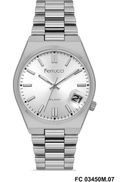 Takvimli Kadran Gümüş Renk Metal Kordon Unisex Kol Saati fırsatları