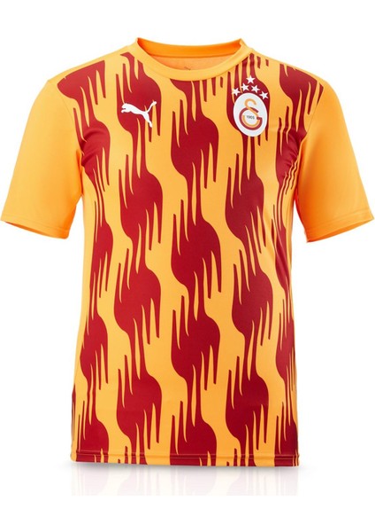 Puma A Takım Antrenman Sarı - Kırmızı Desenli T-Shirt