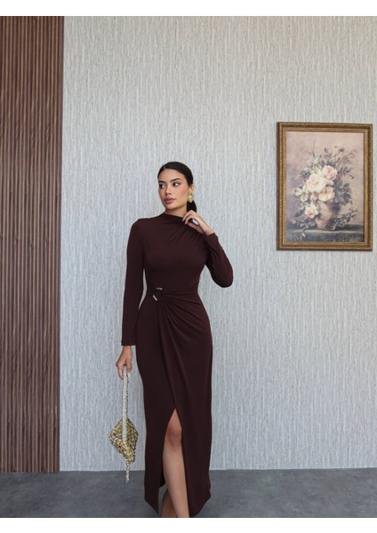 Omuz Büzgülü Halka Aksesuar Elbise fiyatları