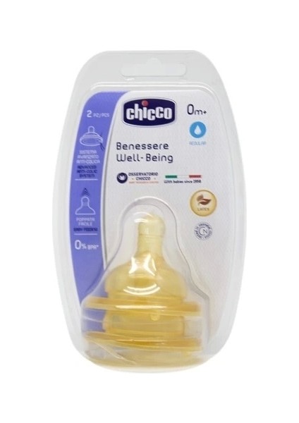 Chicco Biberon Emziği 0AY+2LI Normal Akış Kauçuk