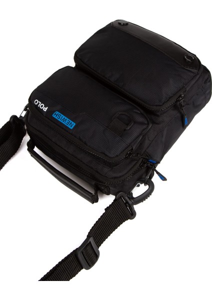Erkek Kumaş Fonsiyonel Çapraz Askılı Postacı Bel ve Omuz Çantası NEWPOLO159 - Siyah - Mavi modelleri