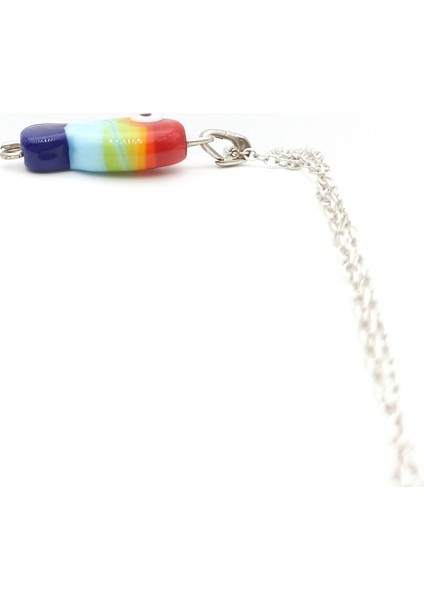 Gökkuşağı Balık Kolye Murano Cam El Yapımı modelleri