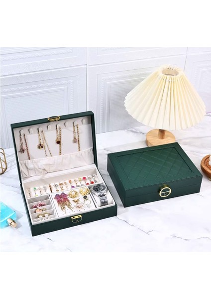 Özel Kilitli Takı Kutuları Tek Katmanlı Suni Deri Görünümlü Mücevher KUTUSU_M.K-10_ fiyatları