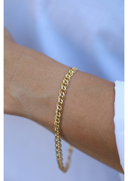 14 Ayar Altın Kuşgözü (6 Mm) Zincir Bileklik modelleri