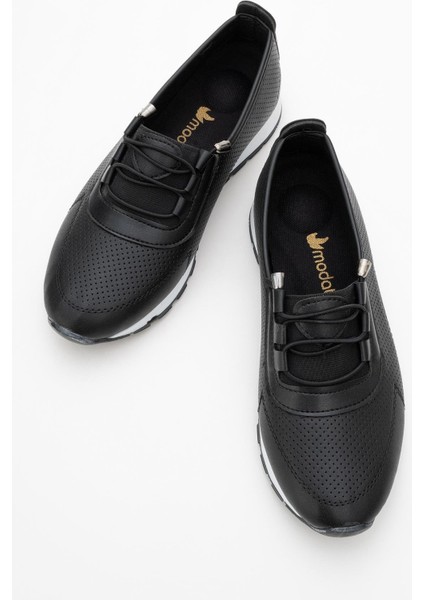 Kadın Bağcıklı Günlük Ayakkabı SİYAH CİLT indirimleri