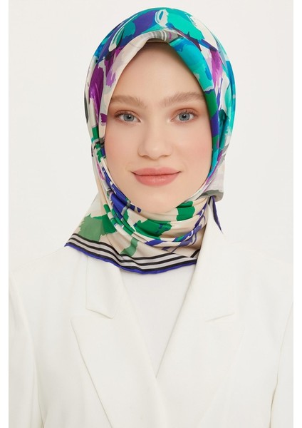 Nostalji Serisi Twill Ipek Eşarp 8713D-51