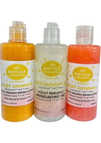 Üçlü Parlatıcı Vücut Yağı Seti/ Body Shimmer Oil Set 3pcs fiyatları