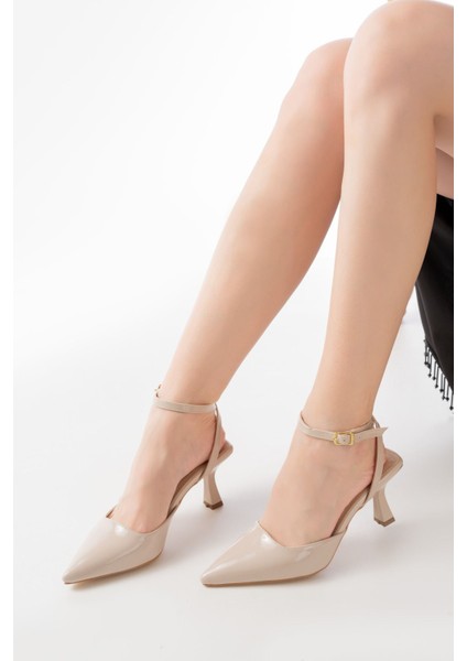 Kadın AYAKKABIST-004 Ten Rugan Günlük 7 cm Topuklu Bayan Ayakkabı modelleri