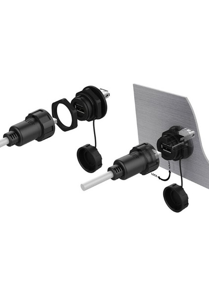 YU-USB2-MP-MP-1M-001 Su Geçirmez Erkek-Erkek USB Konnektör - 1m Kablo fiyatları