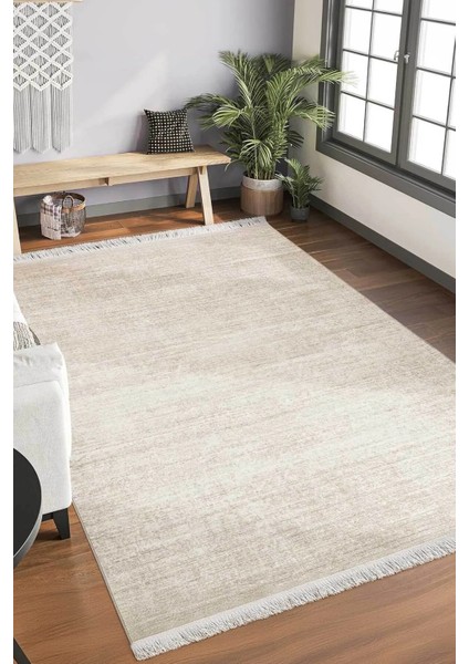 Dijital Saçaklı Kaymaz Yıkanabilir Iskandinav Salon Halısı Mutfak Halısı Koridor Halısı Yolluk DC-7284