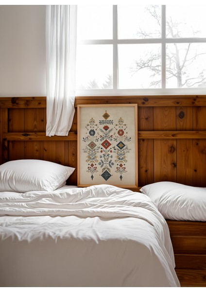 Nordic Folk Pattern – Illustration Poster - Curated By Push - Çerçevesiz modelleri