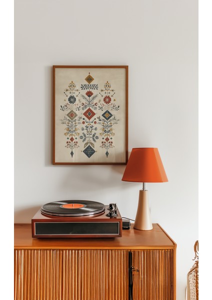 Nordic Folk Pattern – Illustration Poster - Curated By Push - Çerçevesiz fırsatları