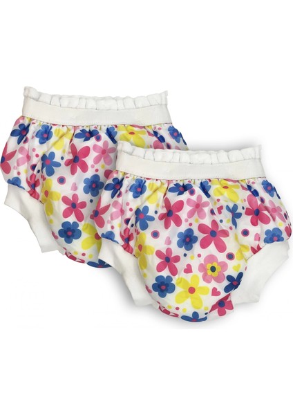 Sema Baby 2'li Desenli Lüks Alıştırma Külodu No.2 15-20 kg - Flowers