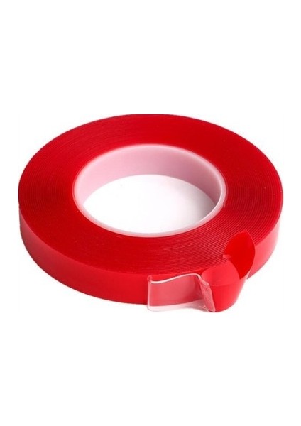 Yapı Çift Taraflı Silikonlu Şeffaf Bant 18MM x 2m Su Geçirmez Süper Güçlü Montaj Band Akrilik Çiftbant