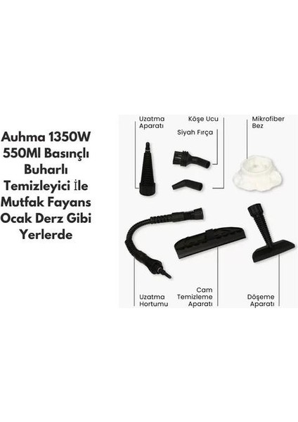 Ast-03 Buharlı Temizleyici 550ML Kapasiteli , 1350W Gücünde El Tipi Buharlı Temizlik Aleti fiyatları