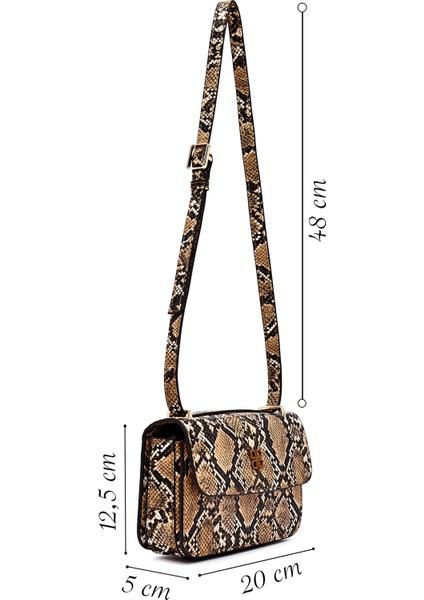 Kadın Vizon Uzun Askılı Desenli Çapraz Çanta 25ABD243526 fiyatları