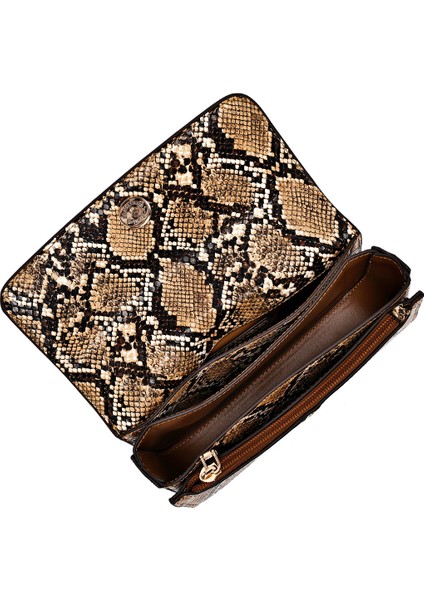 Kadın Vizon Uzun Askılı Desenli Çapraz Çanta 25ABD243526