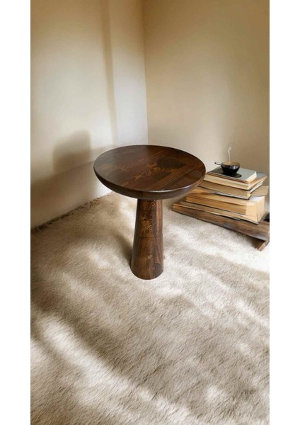 Doğal Ahşap Ceviz Yan Sehpa – Tekli Masif Mantar Sehpa Modeli fiyatları