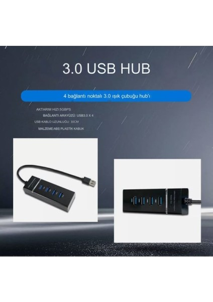 4 Port USB 3.0 Hub Bilgisayar Çoklayıcı Tüm Cihazlara Uyumlu modelleri