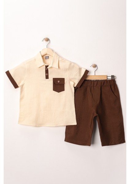 Erkek Çocuk Yazlık Pamuklu Alt Üst 2'li Takım
