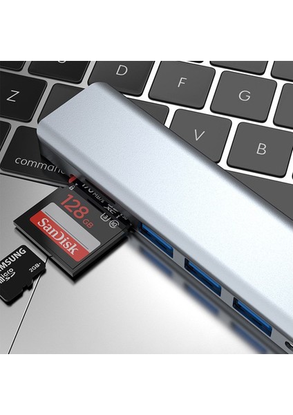 Ahanda Buldum Type-C'den Hdmı'a 7'si 1 Arada Dönüştürücü HDMI USB Sd/microsd Type-C (Pd) USB 3.0 Portları modelleri
