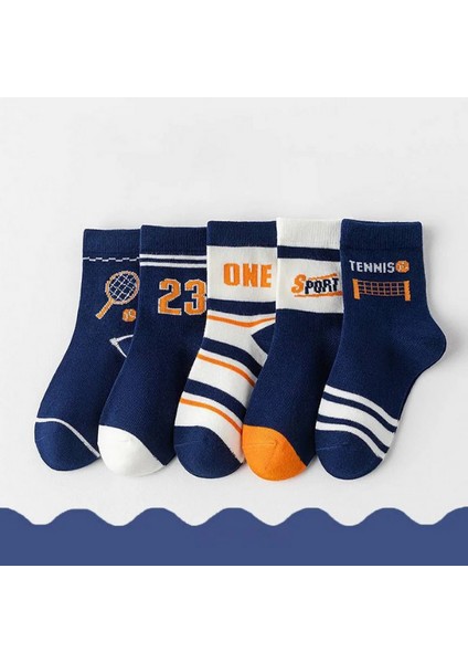 5 Çift Tenisci Desenli Bebek Çorap ve Çocuk Çorabı Özel Tenis'ci Serisi indirimleri