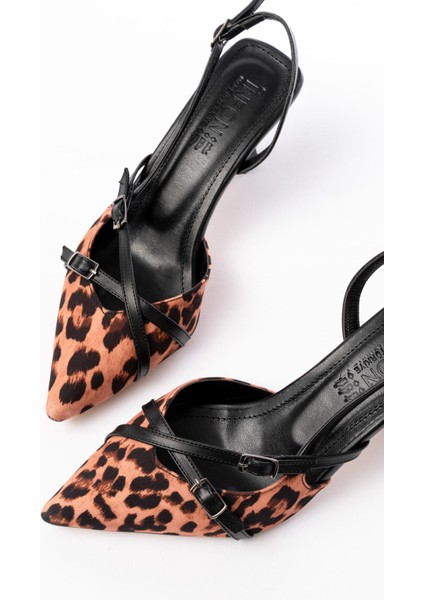 Kadın AYAKKABIST-005 Leopar Günlük 7 cm Topuklu Bayan Ayakkabı modelleri