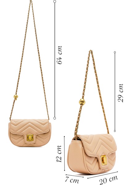 Kadın Bej Uzun Askılı Kapitone Mini Çapraz Çanta 25ABD2430KP fiyatları