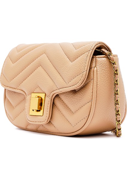 Kadın Bej Uzun Askılı Kapitone Mini Çapraz Çanta 25ABD2430KP indirimleri