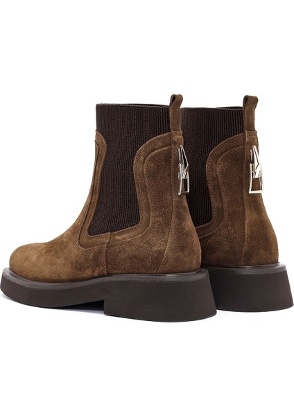 Kadın Taba Süet Deri Chelsea Bot 25WFD200310