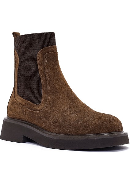 Kadın Taba Süet Deri Chelsea Bot 25WFD200310