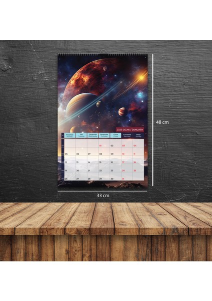 2026 Uzay / Space Duvar Takvimi indirimleri