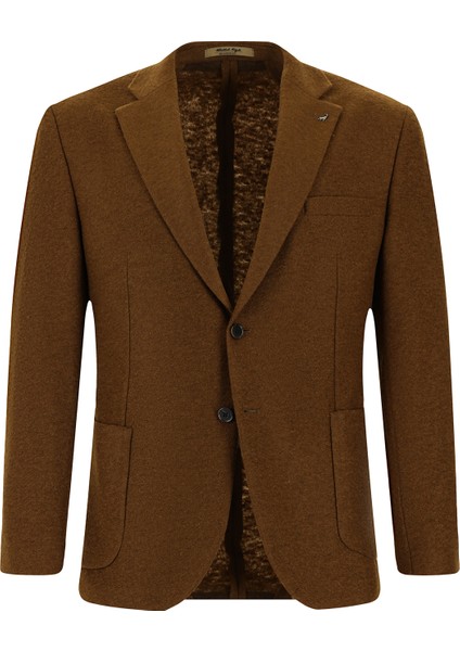 Slim Fit Dar Kesim Spor Yünlü Italyan Ceket