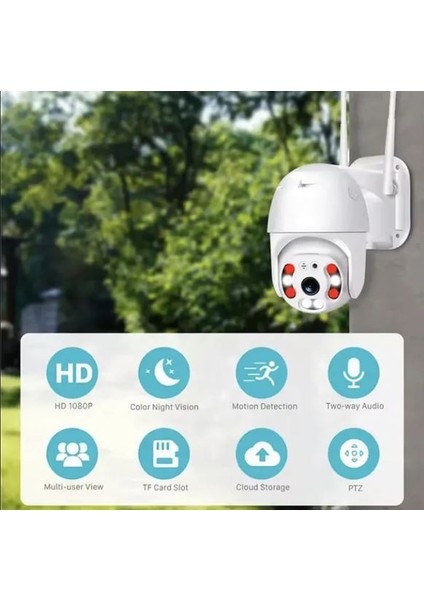 2 Mp Mini Speed Dome Dış Ortam Ptz Wifi Warm LED Renkli Güvenlik Kamerası TEICO-4002 fiyatları