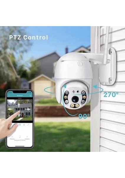 2 Mp Mini Speed Dome Dış Ortam Ptz Wifi Warm LED Renkli Güvenlik Kamerası TEICO-4002 modelleri